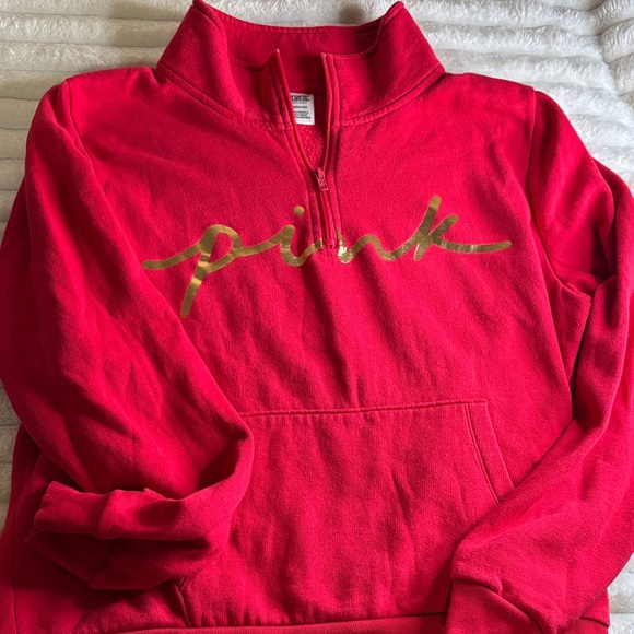 PINK Victoria's Secret Vibrant Red Turtleneck Sweater - Picture 1 of 3